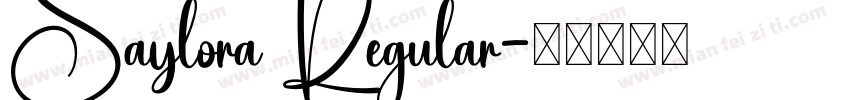 Saylora Regular字体转换